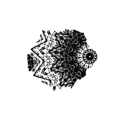 creative element of black brush stroke on white background 