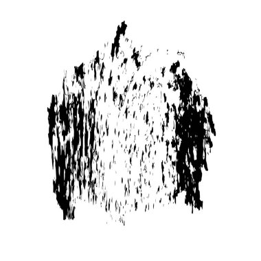 creative element of black brush stroke on white background 