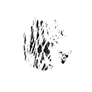 creative element of black brush stroke on white background 