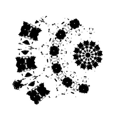 creative element of black brush stroke on white background 