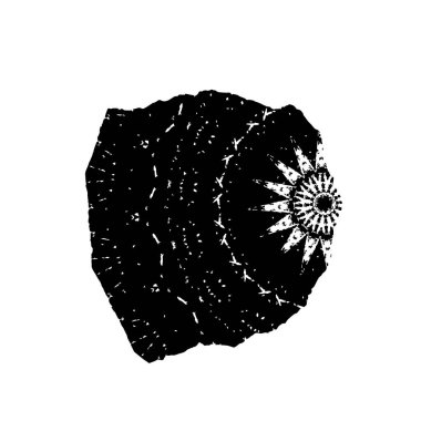 creative element of black brush stroke on white background 