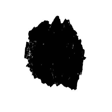 creative element of black brush stroke on white background 