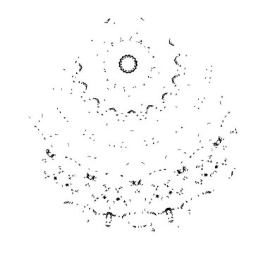 creative element of black brush stroke on white background 