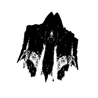 creative element of black brush stroke on white background 