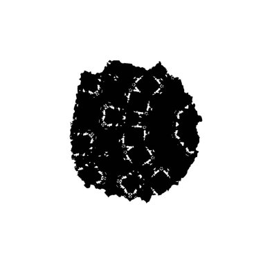 creative element of black brush stroke on white background 