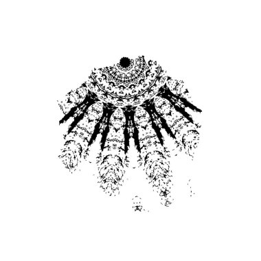 Siyah mürekkep lekesi. vektör grunge illüstrasyonu. 