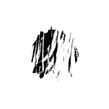 Grunge mürekkep fırçası vuruşu. vektör siyah