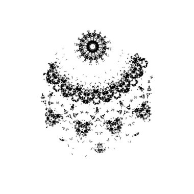 El çizimi vektör soyut karalama Noel arkaplanı ve kar taneleri. Kar ve kar taneleriyle yeni yıl ve noel kartı tasarımı.