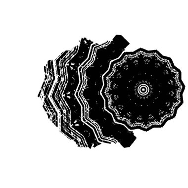 Siyah ve beyaz mandala tasarımı