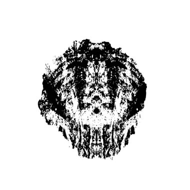 Siyah fırça darbesi ve beyaz arka plan. Soyut el - boyanmış elementler.