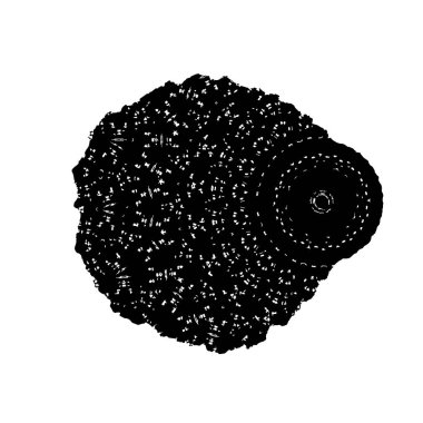 Siyah beyaz bir logonun izole edilmiş bir nesnesi. vektör illüstrasyonu