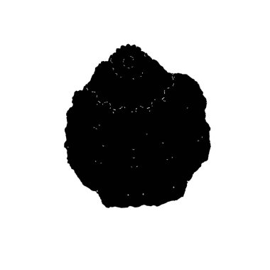 Siyah ve beyaz logolu bir nesne. Ağ için soyut ve yuvarlak stok sembolü seti.