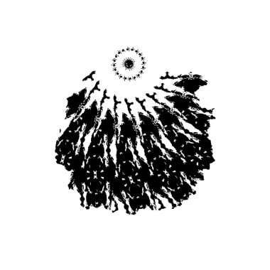 vektör siyah ve beyaz el çizilmiş mürekkep lekesi