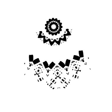 Desenli bir noel ağacının vektör çizimi