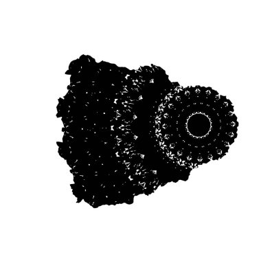 Beyaz arkaplanda bir ağacın silüeti