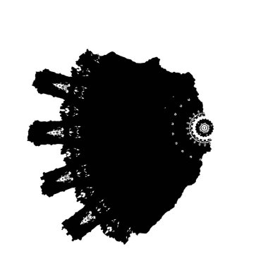 Beyaz arka planda Corona virüsünün silüeti