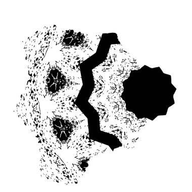 vektör grunge dokusu, beyaz üzerine mürekkep damlaları ve lekeler