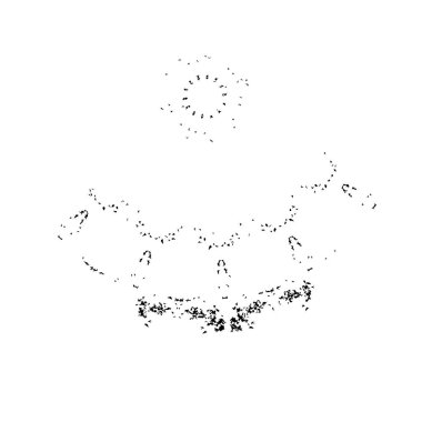 Bir grup insan kalp şeklinde bir grup. 3 boyutlu resimleme.