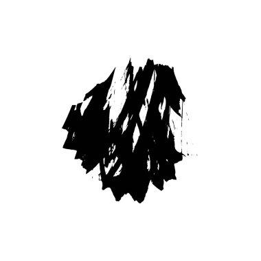 Fırça darbesi. siyah desenli el çizimi mürekkep darbesi