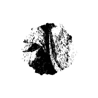 Beyaz arka planda izole edilmiş vektör grunge mürekkep darbesi. Siyah fırça darbeleri. vektör illüstrasyonu.