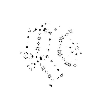 Vektör çizimi. Siyah beyaz arka plan. izole