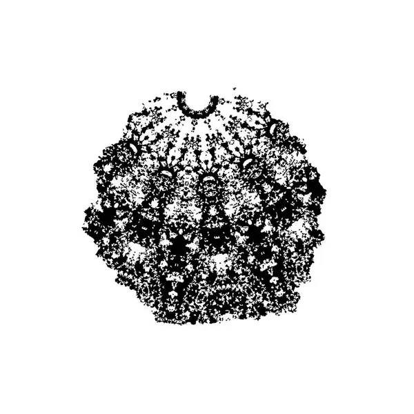 Абстрактный Черный Мазок Кистью Белом Фоне — стоковый вектор