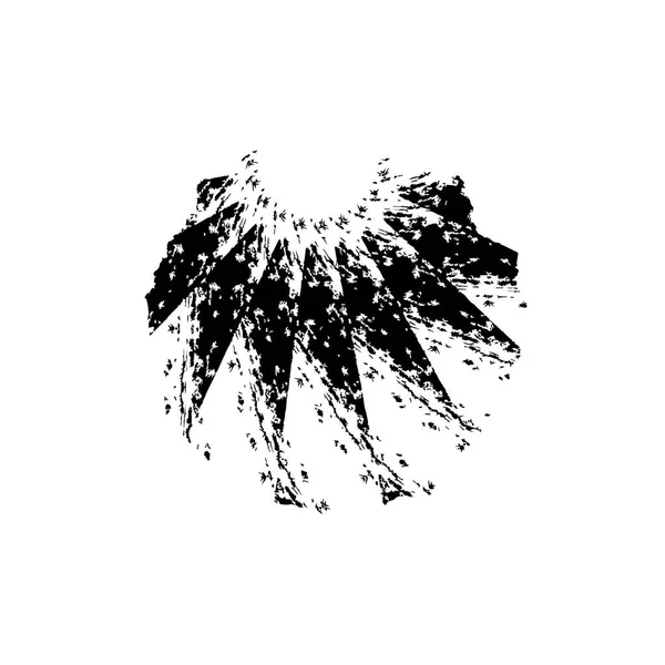 Abstrakte Schwarze Pinselstriche Auf Weißem Hintergrund — Stockvektor