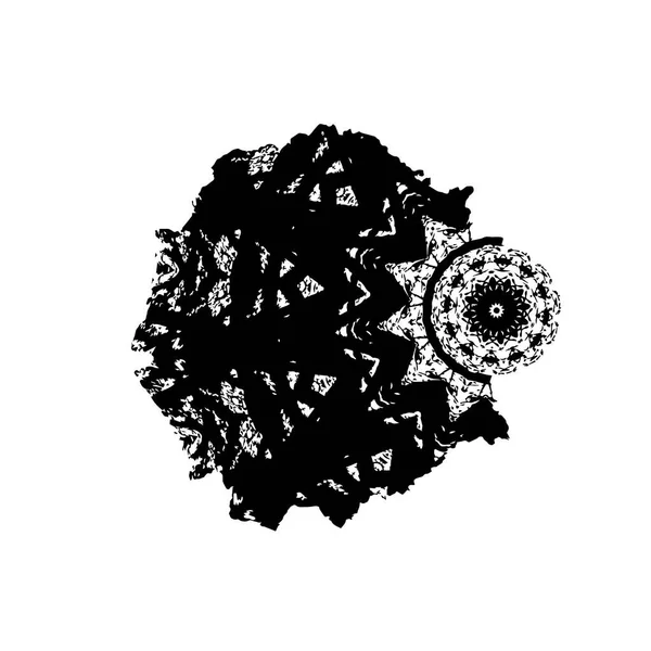 Beyaz Arkaplanda Siyah Mürekkep Fırçası Darbeleri — Stok Vektör