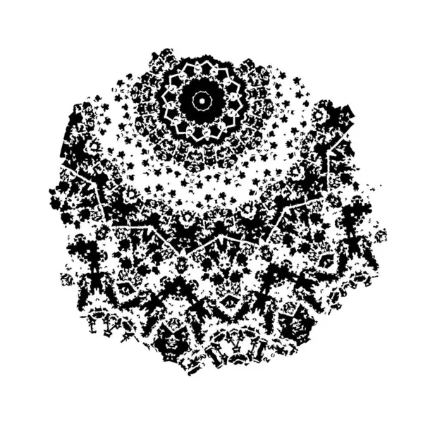 Абстрактная Черно Белая Мандала — стоковый вектор