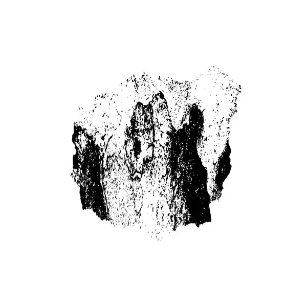 Touches Pinceau Encre Noire Sur Fond Blanc — Image vectorielle