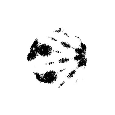 creative element of black brush stroke on white background 