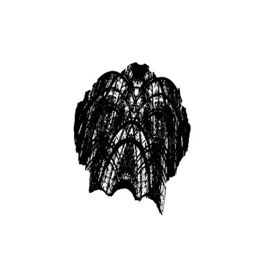 creative element of black brush stroke on white background 