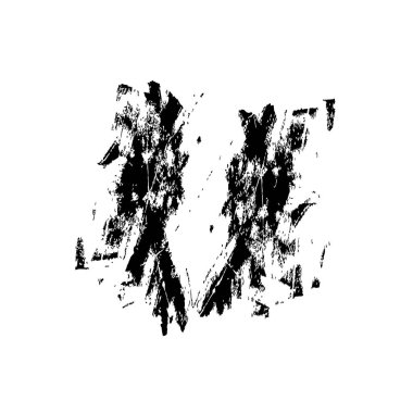 creative element of black brush stroke on white background 