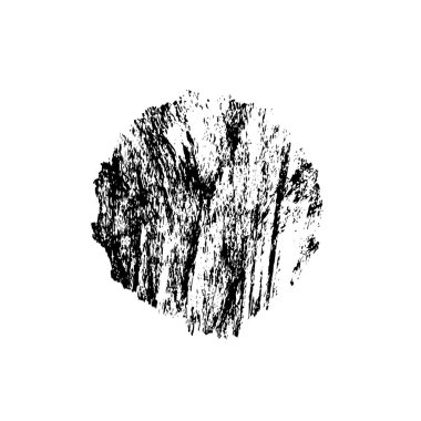 creative element of black brush stroke on white background 