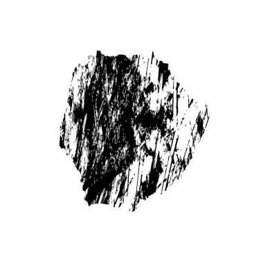 creative element of black brush stroke on white background 