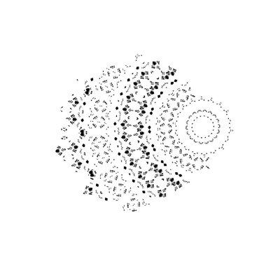 creative element of black brush stroke on white background 