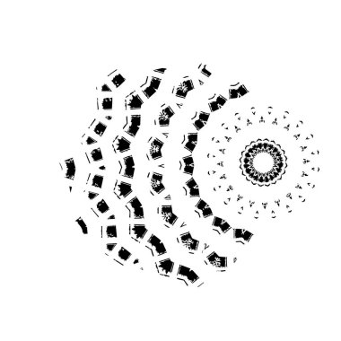 creative element of black brush stroke on white background 