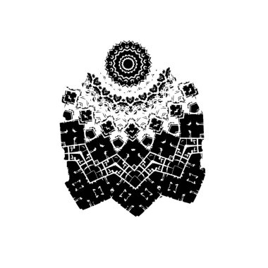 creative element of black brush stroke on white background 