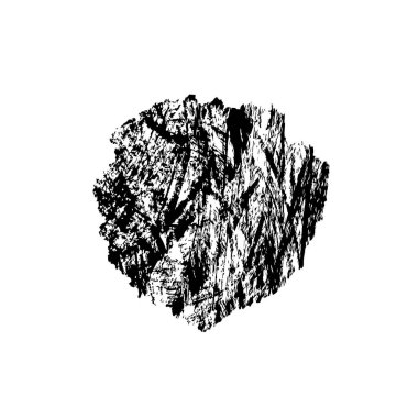 creative element of black brush stroke on white background 