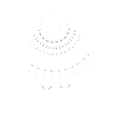 creative element of black brush stroke on white background 