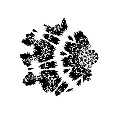 creative element of black brush stroke on white background 