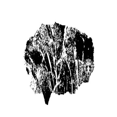 creative element of black brush stroke on white background 