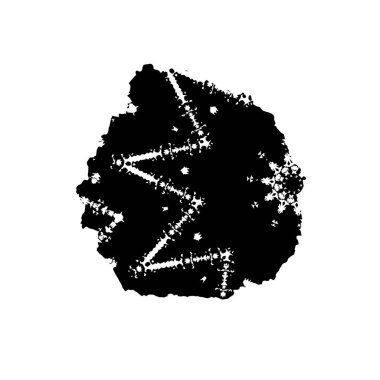 creative element of black brush stroke on white background 