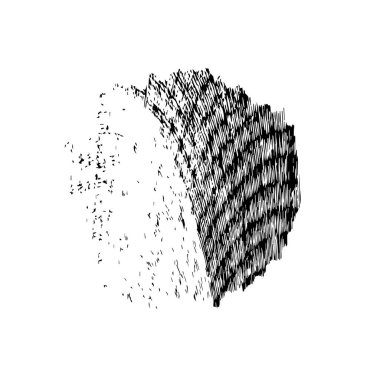 creative element of black brush stroke on white background 