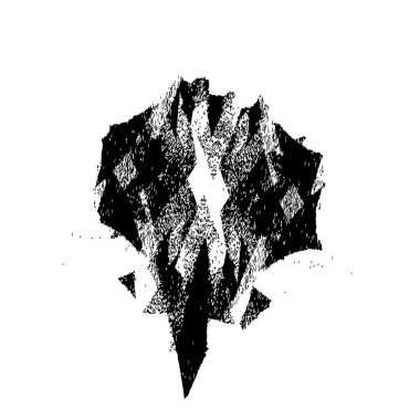 creative element of black brush stroke on white background 