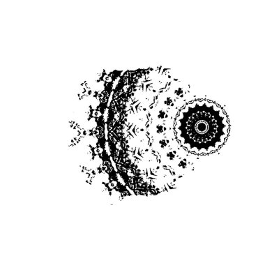 creative element of black brush stroke on white background 