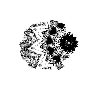 creative element of black brush stroke on white background 