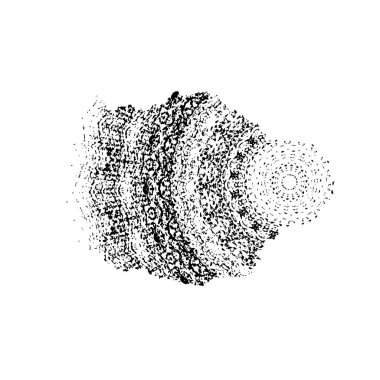 creative element of black brush stroke on white background 