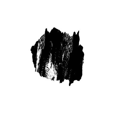 creative element of black brush stroke on white background 
