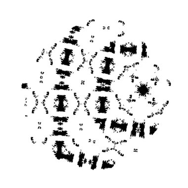 creative element of black brush stroke on white background 